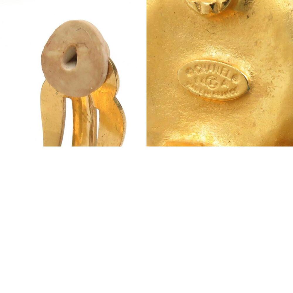 CHANEL Authentic Gold Logo Earrings - Picture 5 of 5